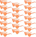 20 Pack Heart Sunglasses for Women Candy Transparent Rimless Bulk Heart Shaped Glasses for Bachelorette Party Favors