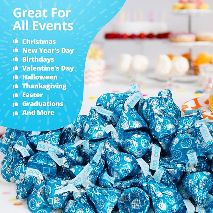 Cookies & Cream Kisses Bulk Pack 4 Pound (Approx 400 Pieces) Individually Wrapped White Chocolate Cookies n Cream Candies For Parties, Special Events and Celebrations