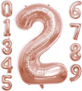 40 Inch Large Rose Gold Number Celebration and Decoration Balloon for Birthday Parties, Graduations, Anniversaries, Weddings, Photo Shoots, Special Events (Rose Gold Number 2)