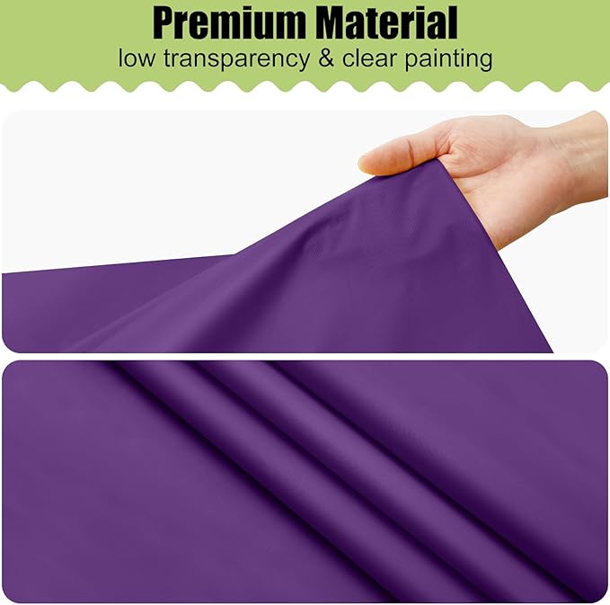 Smiry Disposable Table Cloth - 10 Pack, 54 x 108 Inch Waterproof Rectangle Tablecloths for Parties, Decorative Plastic Table Cover, Leakproof & Sturdy, Purple