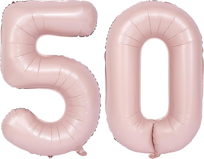 40 In Matte Pink Number Balloons Helium Foil Mylar Balloon Birthday Party banquet Decoration Digital 50