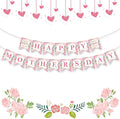 Happy Mothers Day Banner - Pink Mother's Day Decorations Banners, 2026 Best Mom Ever Sign Bunting Banner Garland for Mothers Days Home, Office, Fireplace, Wall Party Decor Supplies Favors Props