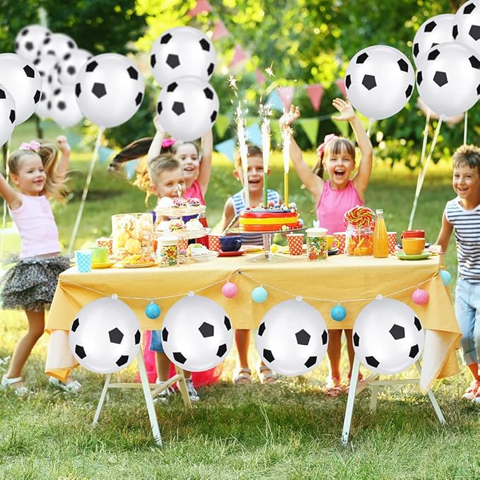 Ainiv 20 PCS Soccer Balloons, Football Theme Party Supplies Balloons, Football Pattern Ballons for School Sports Meeting Gaming Football Lover Boys Girls Kids Birthday Decor, Party Bag Fillers