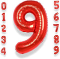 AULE 40 Inch Big Red 9 Balloon Number Large Foil Helium Number Balloons 0-9 Jumbo Giant Happy 9th Birthday Party Decorations for Boy or Girl Huge Mylar Anniversary Party Supplies