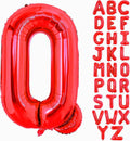 40 Inch Large Red Letter Q Balloons Alphabet Q Letter Balloons Foil Mylar Big Letter Balloons for Birthday Party Anniversary New Year Graduation Wedding Decorations