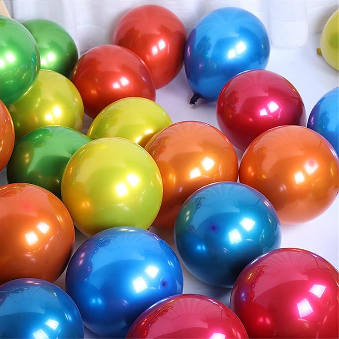 Chrome Gold Balloons, 50 PCS 10 Inch Double-Layered Metallic Light Gold Balloons, Shiny Thick Chrome Metallic Latex Helium Balloon for Birthday Wedding Party Decoration Supplies