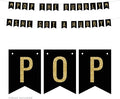 Andaz Press Faux Gold Glitter on Black Alcohol Party Banner Decorations, Pop The Bubbly She Got a Hubby, Champagne, Approx 5-Feet, 1-Set, Wedding Bridal Shower Bachelorette Hanging Pennant Decor