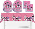 41 pcs Pink Cat Party Decoration Hello Cat Pink Kite Including 1pc Tablecover 20 pcs 7 inches Plates and 20 pcs 6.5 inches Napkins Cat Theme Birthday Party Decoration Favor Sets (41pcs purple 2)