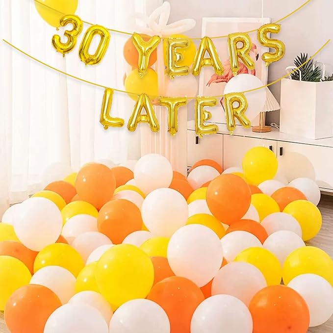 Gold 30 Years Later Letter Balloons 16in Balloon Foil Letters Decorations Party Decor Gold Letter Balloons 30 Years Later Party Supplies