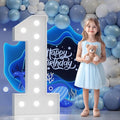 4FT Marquee Numbers 1, Large Light up Numbers 1 for 1st Birthday Decorations, Number 1 Light up Number for Boy Girl Sweet One Year Old Party Decor, Big Number 1 Signs for 1 Anniversary Decor Balloon