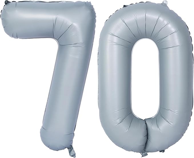 40 In Matte gray Number Balloons Helium Foil Mylar Balloon Birthday Party banquet Decoration 70