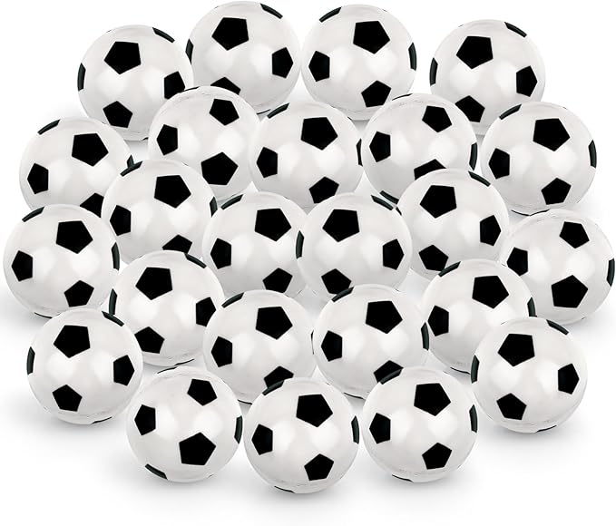 24 Pcs Soccer Bouncy Balls for Kids, 32mm Rubber Bounce Sport Balls Bulk for Party Favors, Goodie Bag Fillers, Easter Gift Bag Stuffers, Basket Stuffers, Classroom Prizes, Carnival Party Supplies