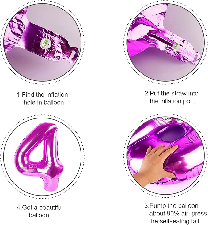 8 Balloon Numbers, 40 Inch Rose Purple 8 Birthday Decoration for Women And Men, Balloons Decoration for Happy 8 18 28 80 Birthday, Wedding Anniversary, New Year, Halloween Party Decoration