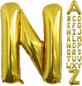 Letter Balloons Gold Party Balloon - 40 Inch Large Gold Letter N Balloon, Letter Balloon Birthday Decorations, Balloon for Women Men Anniversary Party Decorations Supplies