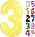 Yellow Number 3 Balloon 40 Inch, 3rd Birthday Celebration Supplies for Girls Boys Women Men, 3 Balloon for Girls Boys Theme Party