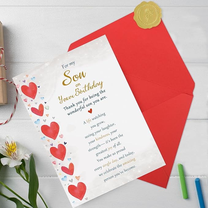 Son Birthday Card, Funny Birthday Cards from Mom Dad, Birthday Card for Son Adult