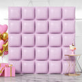 NISOCY 25PCS Purple Square Foil Balloons Wall Backdrop Double Sided Pastel Purple Balloons Arch Kit for Birthday Baby Bridal Shower Gender Reveal Easter Wedding Anniversary Party Decorations