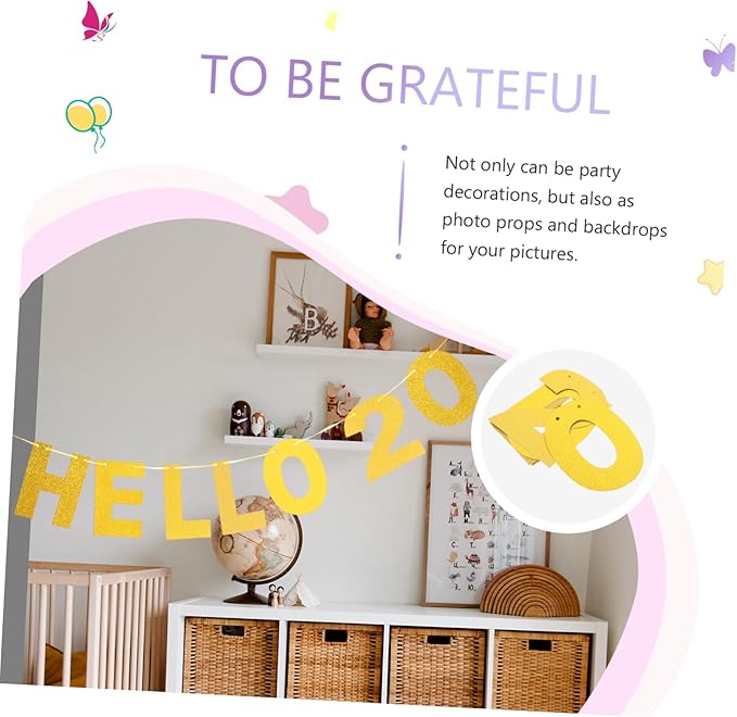 1set Glittery Birthday Party Banner for Celebrations Easy Wall Decor for Indoor and Outdoor Use for Showers and Graduation Ceremonies