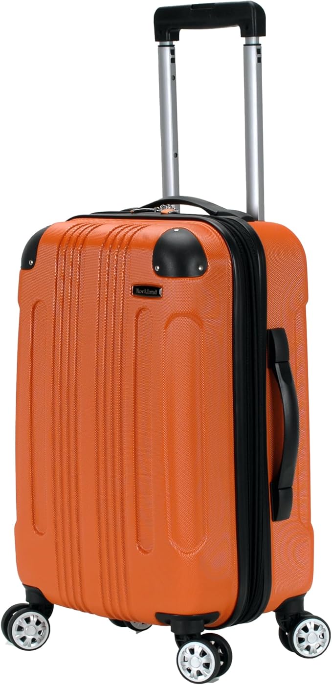 Rockland London Hardside Spinner Wheel Luggage, Carry-On 20", Orange