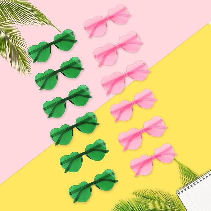 Heart Sunglasses 12/18/24 Pcs Heart Shaped Glasses for Women Cute Funny Party Glasses Party Favors Accessories