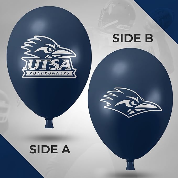 UTSA Roadrunners 10 Pack 11" Official Licensed Logos, Helium Quality Latex Balloons, Perfect for College Football Team Celebration, Decorated Front and Back by Westrick