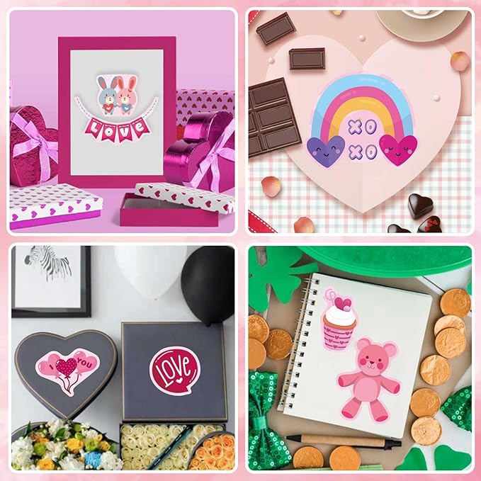 381PCS Valentine Stickers for Kids - Love Stickers Heart Stickers Valentines Day Craft Activities Party Favors Supplies Valentines Day Gift