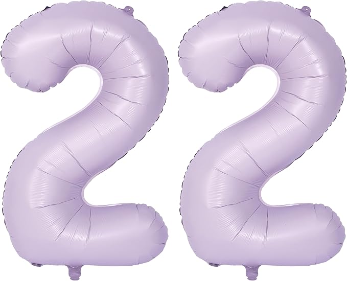 40 In Matte Purple Number Balloons Helium Foil Mylar Balloon Birthday Party banquet Decoration Digital 22