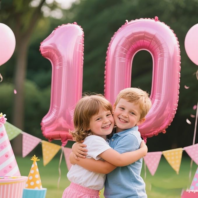 Pink Number 0 Balloon 40 Inch,Jumbo Giant Mylar Pink Number 0,Big Large Foil Helium Number Balloons, Balloons for 10 20 30 100 Birthday Party Decorations Supplies Anniversary Celebration