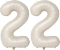 40 In Cream white Number Balloons Helium Foil Mylar Balloon Birthday Party banquet Decoration Digital 22