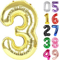 Light Gold Number 3 Balloon 40 Inch, 3rd Birthday Celebration Supplies for Girls Boys Women Men, 3 Balloon for Girls Boys Theme Party