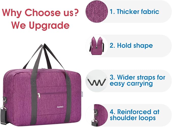 For Spirit Airlines Personal Item Bag Foldable Travel Duffel Bag Tote Carry on Luggage Duffle Overnight for Women and Men