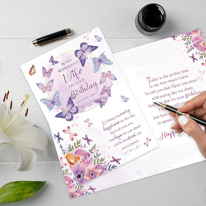 Happy Wife Birthday Card from Husband, Best Birthday Gifts for Her, Funny Wife Birthday Gift Ideas