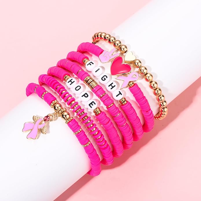 Surfer Heishi Bracelets for Women Stackable Rainbow Vinyl Disc Clay Beaded Stretch Bracelets Elastic Layering Friendship Bracelets Boho Summer Beach Jewelry