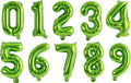 TONIFUL Balloons 16 Inch Light Green 0-9 Number Mylar Foil Balloons 10 Pcs Custom Digital Balloons for 2026 New Year Eve Birthday Party Engagement Graduations Anniversary Baby Shower