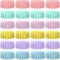 24Pcs 84 Inch Round Pastel Tablecloths, Rainbow Mix Color Plastic Tablecloth Disposable Round Table Covers for Baby Shower,Bridal,Wedding, Easter,Birthday and Ice Cream Party Decoration