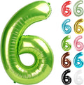Light Green Number 6 Balloon 40 Inch, 6 Balloon Number, 6th Birthday Decorations, Light Green Party Supplies for Boys Girls