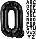Lovoir 40 Inch Large Black Letter Q Balloons Big Size Jumbo Mylar Foil Helium Balloon for Birthday Party Celebration Decorations Alphabet Black Q