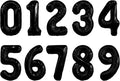 Number Balloons 16 Inch Mylar Foil Number 0-9 Balloons Set for Party Decoration Custom Digital Balloons 10 Pieces Party Supplies (Black)