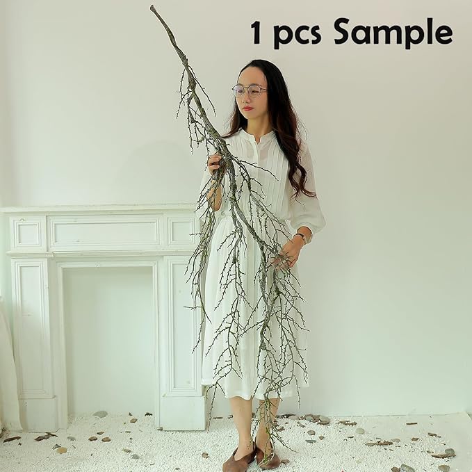 190cm/74.8inch Artificial Creepy Flexible Tree Branches Faux Grape Vines Garland Twigs with Moss Wood Craft for Halloween Door Wall Hanging Haunted Mansion Theme Outdoor Mantel Yules Decoration (2)