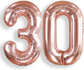 AULE 40 Inch Large 30 Number Balloons Rose Gold Big Foil Number Balloons Giant Helium Happy 30th Birthday Party Decorations for Women Huge Mylar Anniversary Supplies