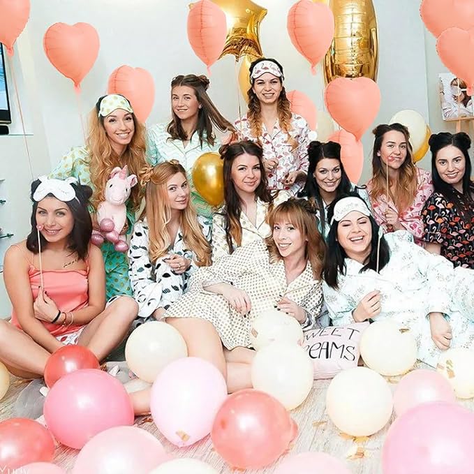 TONIFUL 30Pcs 18 Inch Pastel Orange Balloons Light Orange Heart Shape Foil Mylar Banners Decoration for Birthday Valentine's Day Wedding Bridal Shower Anniversary Engagement Party Supplies