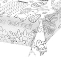 Gatherfun 2 pcs Disposable Easter Color-in Paper Tablecloth Decoration，Happy Easter Paper Table Cover for Children School Party Decor-54 x 88 in，2 pcs