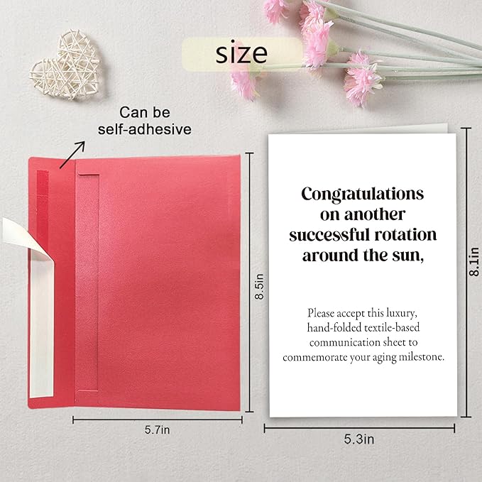 Funny Astronomy Birthday Card for Woman Man, Snarky Getting Older Birthday Card for Science Lover, Humorous Bday Gift for 40th 50th 60th