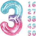 40 Inch Starry Balloon Number 3 Balloon,Number Balloons Starry Big Giant Jumbo Number 3 Foil Mylar Balloons for 13th Birthday Party Anniversary Events,Wedding Anniversary Party Decorations