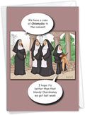 NobleWorks - 1 Funny Happy Birthday Card - Cartoon Humor for B-Day, Stationery for Men and Women - Convent 4437