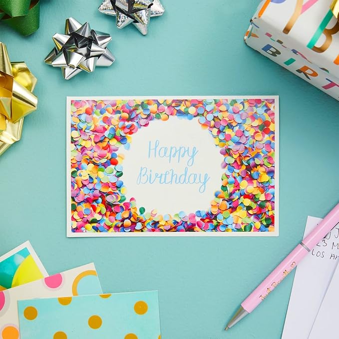 BEST PAPER GREETINGS Birthday Cards - Assorted Birthday Cards Blank Inside - Blank Note & Envelope Pack - 4x6 in, Pack of 36, Multicolor