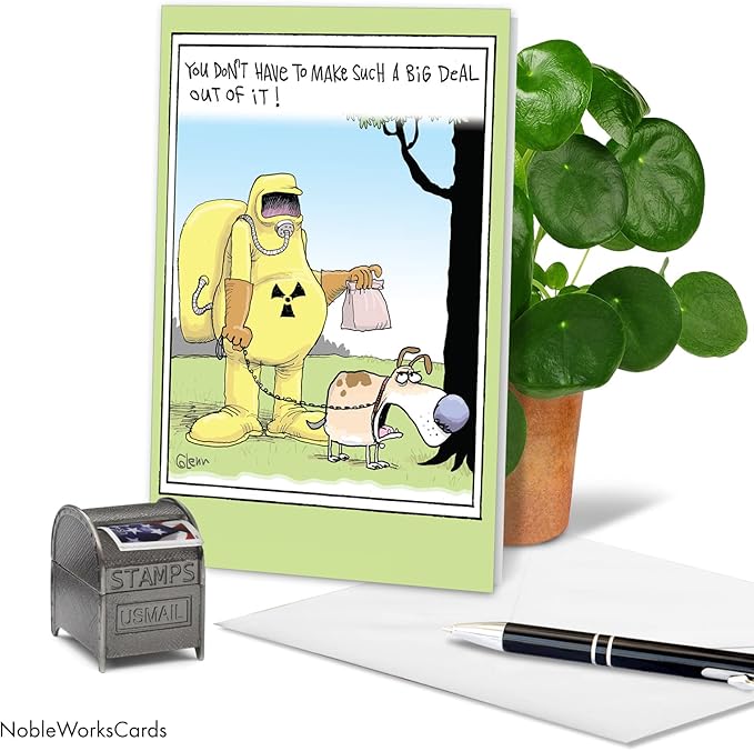 NobleWorks - Funny Birthday Greeting Card with Envelope (4.63 x 6.75 Inch) - Make Such A Big Deal 4370