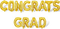 2 Set 24Pcs Gold Congrats Grad Letter Balloons 16in Balloon Foil Letter Decorations Party Decor Gold Letter Balloons Congrats Grad Party Supplies
