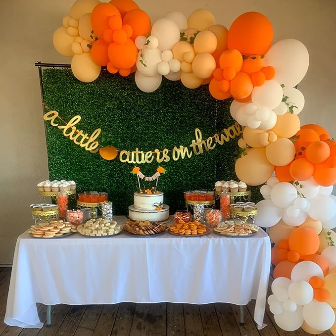105pcs Orange Balloons 12inch Party Latex Balloons for Boys Girls Birthday Baby Shower Gender Reveal Wedding Sunflower Party Decorations