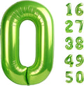 40 Inch Light Green Balloon Number 0 Balloon,Jumbo Mylar Foil Helium Balloon for 10 20 30 40 50 60 70 80 90 100 2025 Birthday Digital Balloons for Birthday Party,Wedding Anniversary Party Decorations